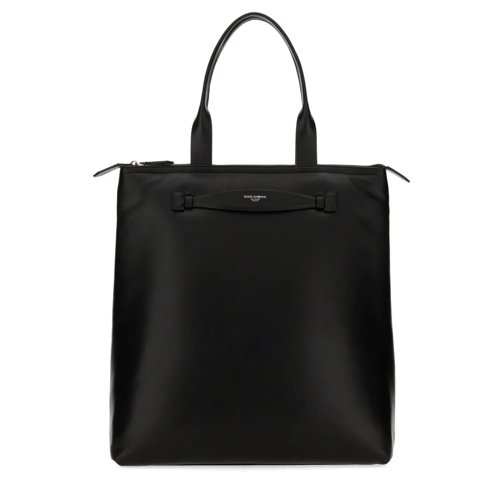 Dolce&Gabbana Tote Leather Shopping Bag Black