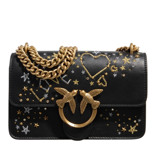 PINKO Love One Mini Dc Black Crossbody Bag