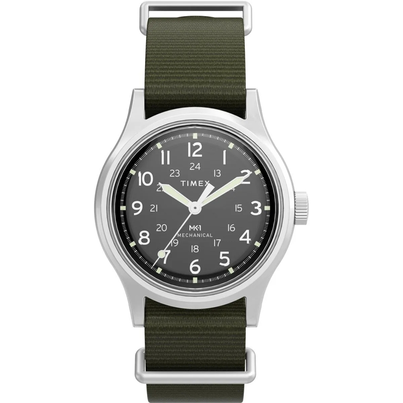 Timex Quarzuhr Mechanische Handaufzug-Uhr Mk1 Handwind silber