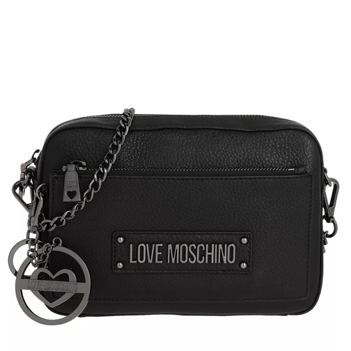 Love Moschino Natural Grain Crossbody Bag Nero Borsetta a tracolla