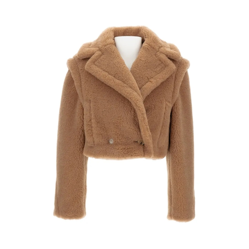 Max Mara  Santos Teddy Cropped Jacket Neutrals