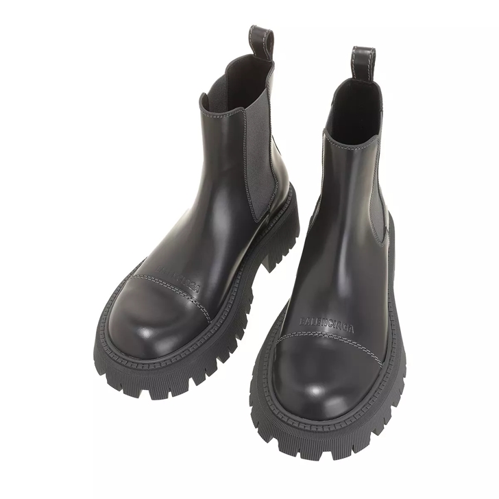 Balenciaga Tractor Booties Calfskin Grey Chelsea Boot