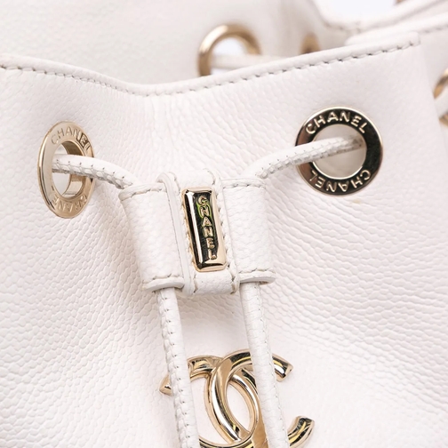 Chanel Fourre-tout 2020 Small Caviar Business Affinity Bucket Bag weiß (Image 12)
