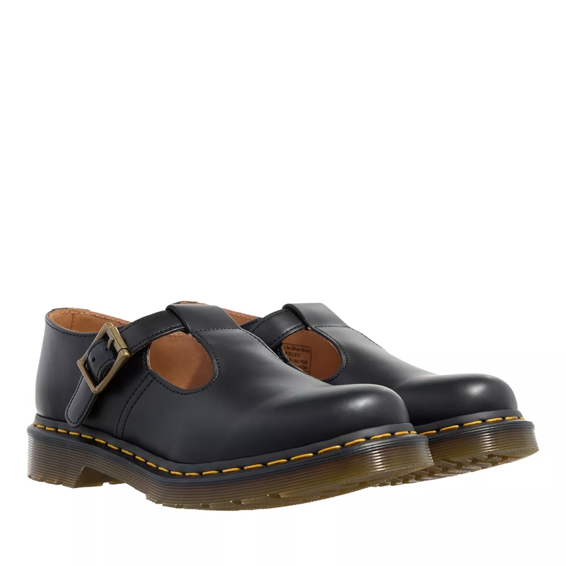 Dr. Martens Mary Janes Polley Black Smooth