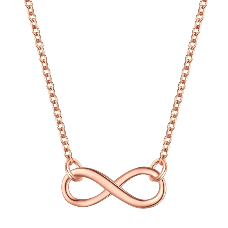 Glanzstücke München Mittellange Halskette Sterling Silber Halskette Infinity rosegold