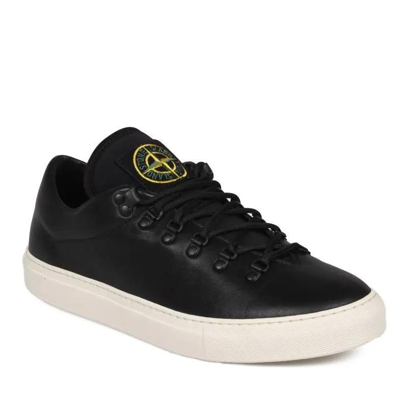 Stone Island Low-Top Sneaker - Leather Sneakers - Gr. 39 (EU) - in Schwarz - für Damen