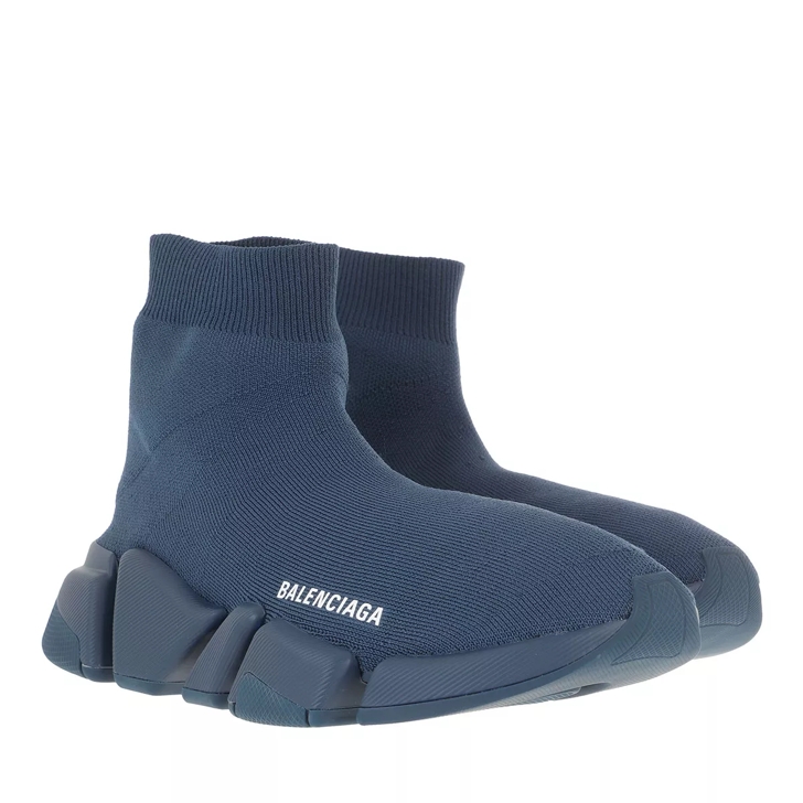 Balenciaga Speed 2.0 Strech Sneakers Navy Slip On Sneaker