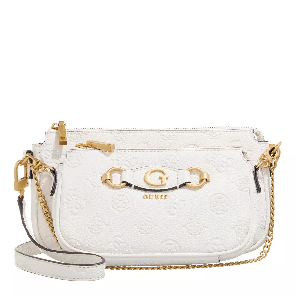 Guess Crossbody Bags - Izzy Peony Dbl Pouch Xbody - Gr. unisize - in Weiß - für Damen