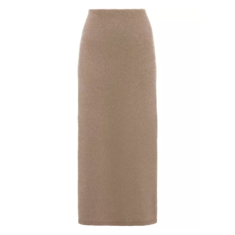 J.W.Anderson Jupe midi Side-Slit Tube Skirt Brown
