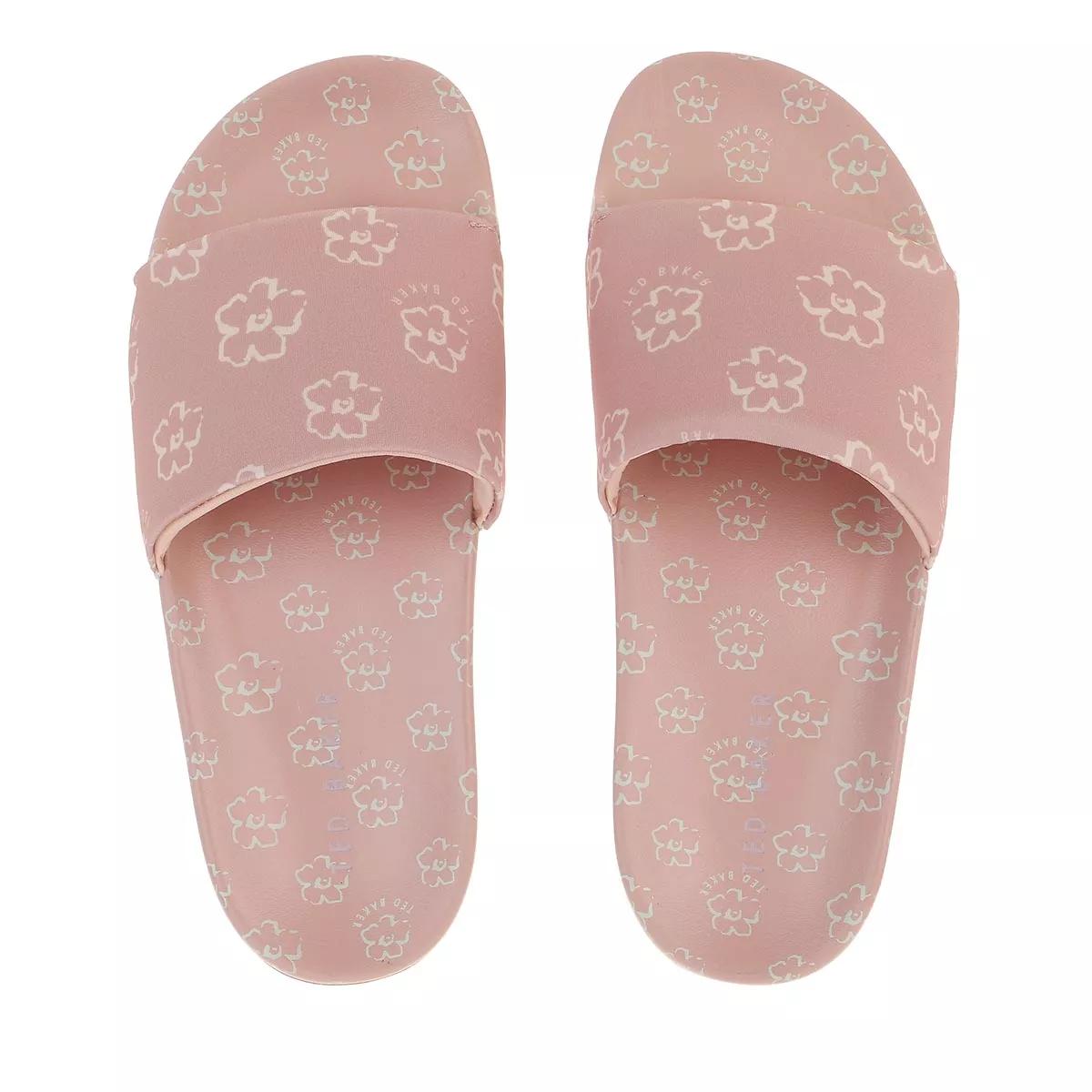 ted baker sandales, kristin magnolia flower slider en rose - pour dames