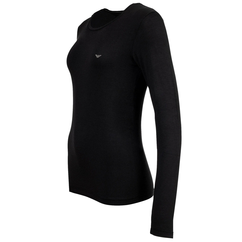 Emporio Armani Langärmeliges Oberteil ESSENTIAL STUDS 1er Pack schwarz(Image 3)