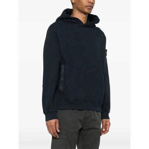Stone Island Hoodie Compass-Motif Hooded Sweatshirt Black (Image 2)