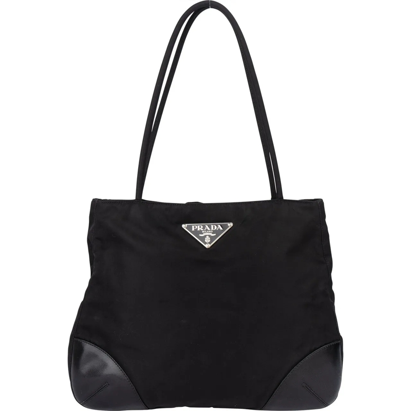 Prada Schultertasche Prada Black Nylon Triangle Handbag mehrfarbig