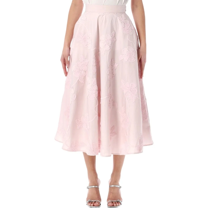 Rotate Minirok Light Pink Floral Maxi Skirt Pink