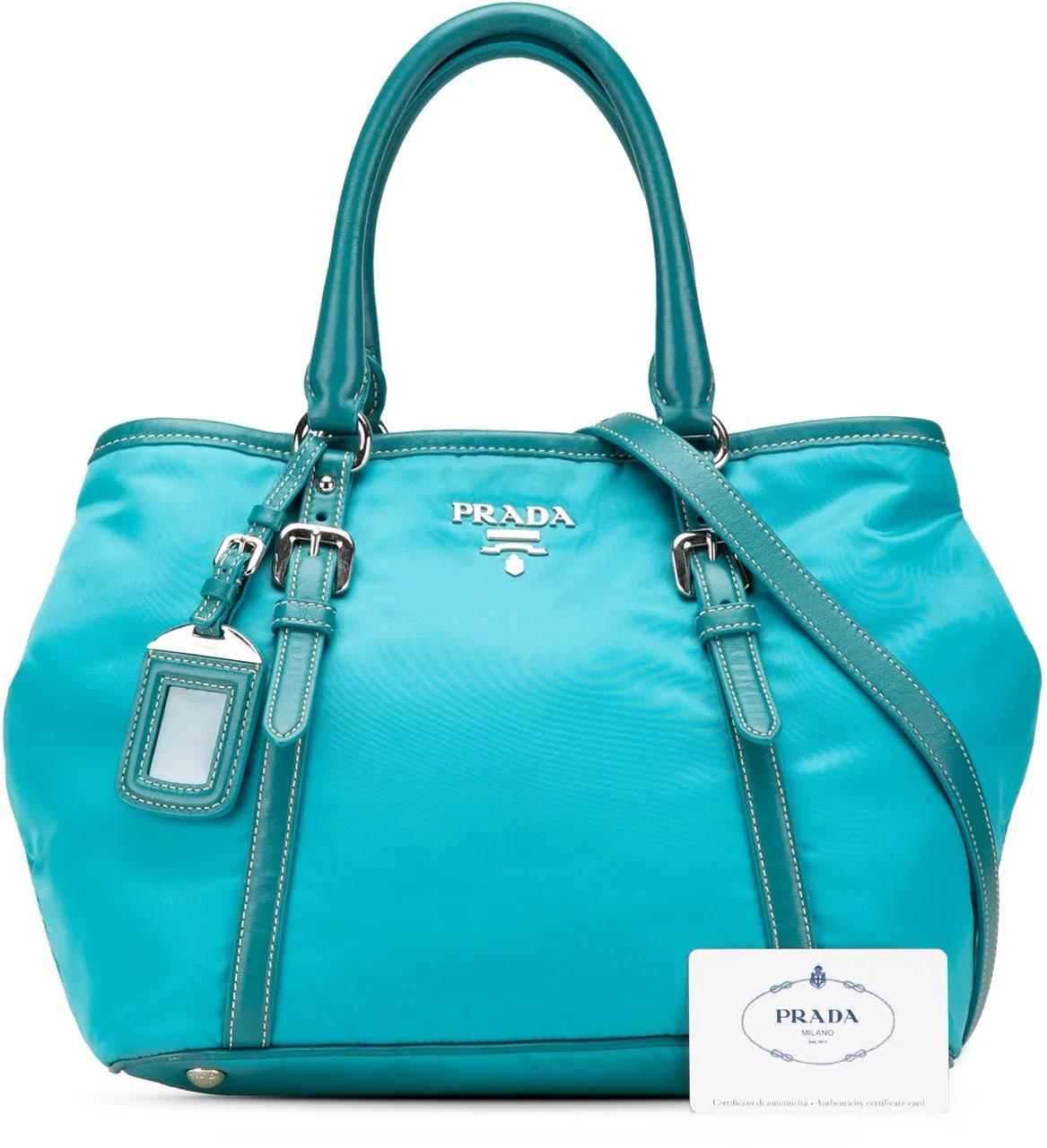 Thumbnail - Prada Hobo Bags - Tessuto Satchel - Gr. unisize - in Blau - für Damen