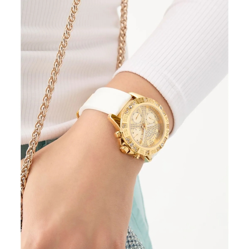 Guess Quarzuhr Quarz-Analoguhr Majesty weiss(Image 2)