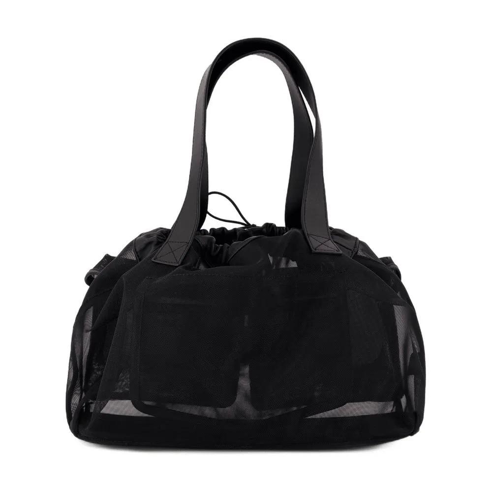 Simone Rocha Shoppers & Totes Mini Sheer Stuffed Shopper Bag Polyester Black in zwart