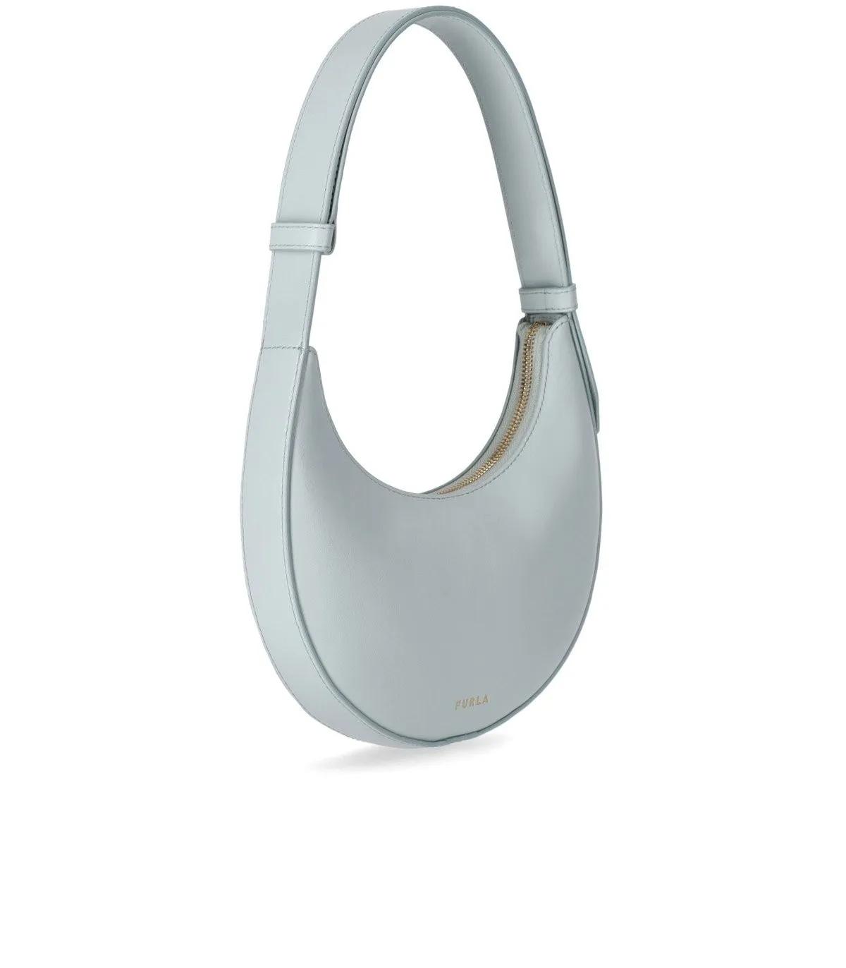 Furla Shoppers DELIZIA MINI LAGUNA SCHULTERTASCHE in blauw