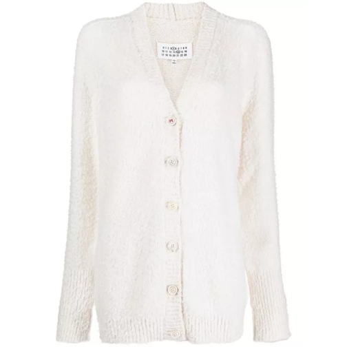 Maison Margiela V-Neck Knitted Cardigan White 