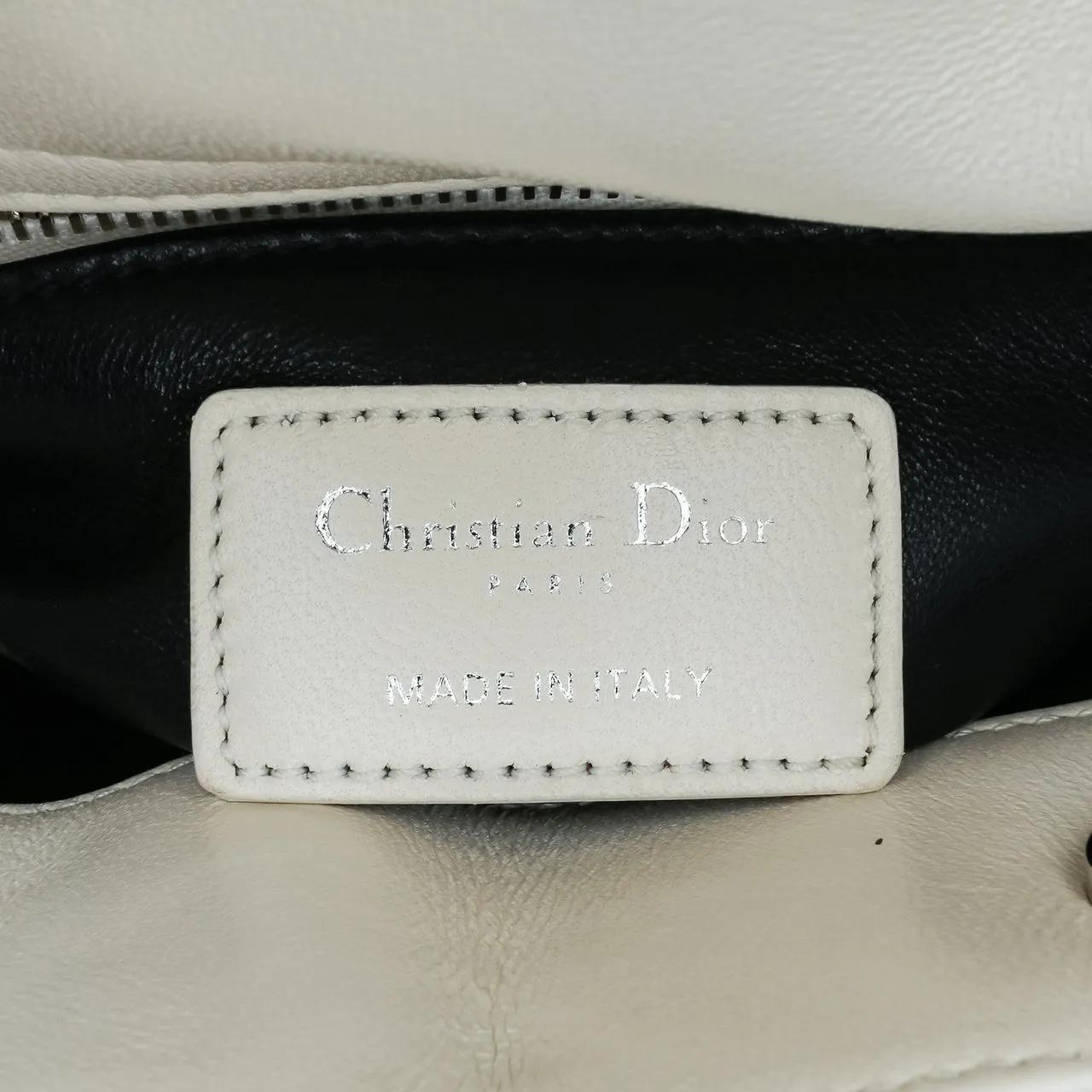 Thumbnail - Christian Dior Hobo Bags - 2014 Mini Calfskin Cannage Sequin Lady Dior - Gr. unisize - in Weiß - für Damen