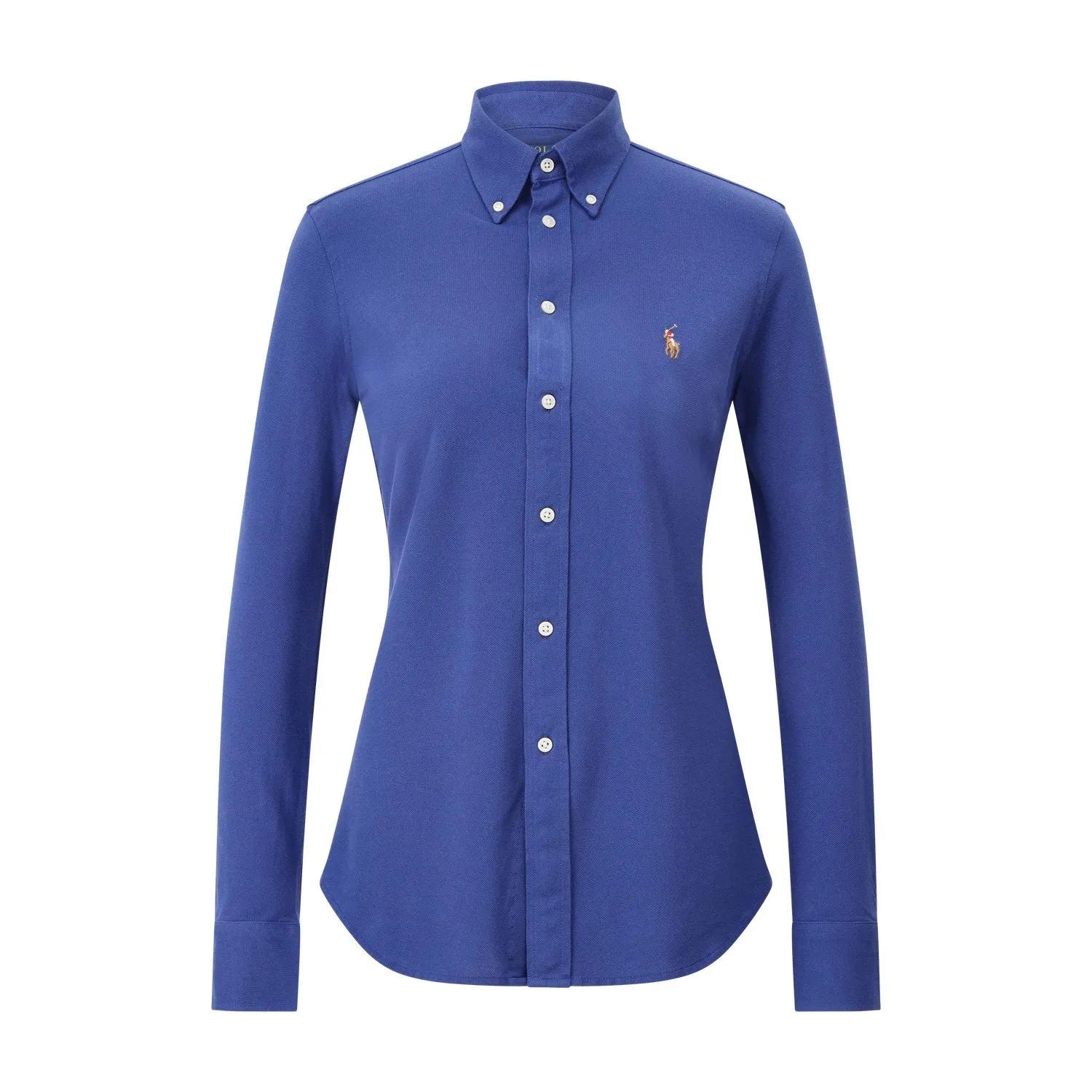 Thumbnail - Polo Ralph Lauren - Hemdbluse mit Logo - Größe XS - blau