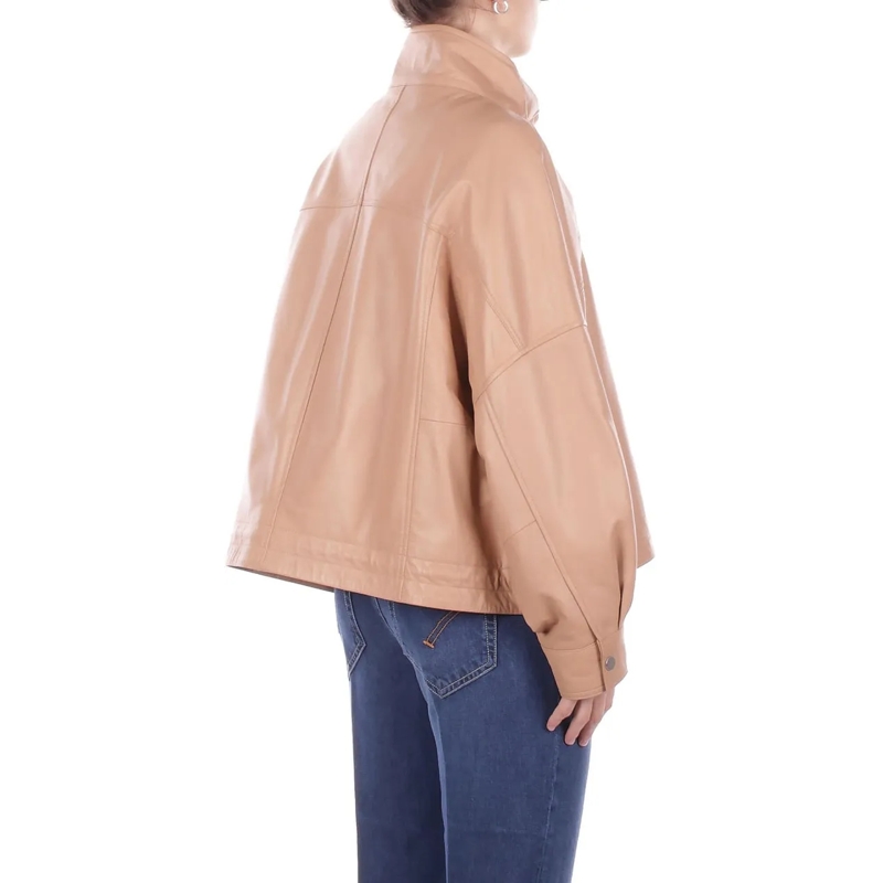 Pinko Lederjacke Coats Beige beige(Image 4)