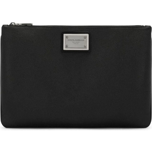 Dolce&Gabbana Crossbody Bag Logo Plaque Clutch Bag schwarz