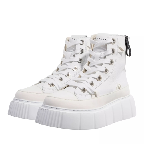 INUIKII Leather Matilda White sneaker à plateforme