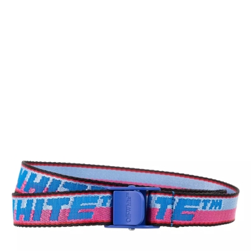 Off White New Logo Mini Industrial Belt Light Blue Ceinture tiss e