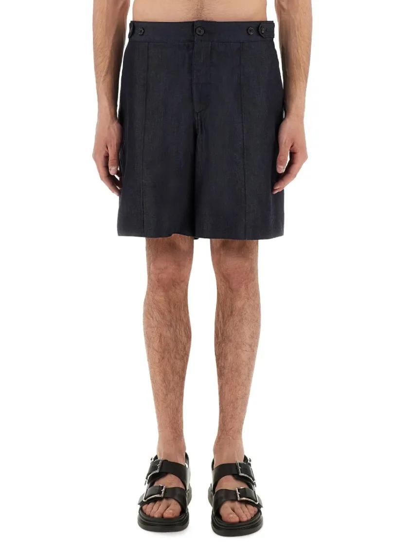 Thumbnail - Alexander McQueen - Tailored Mid-Thigh Denim Shorts With Clean Finish - Größe 50 - blau