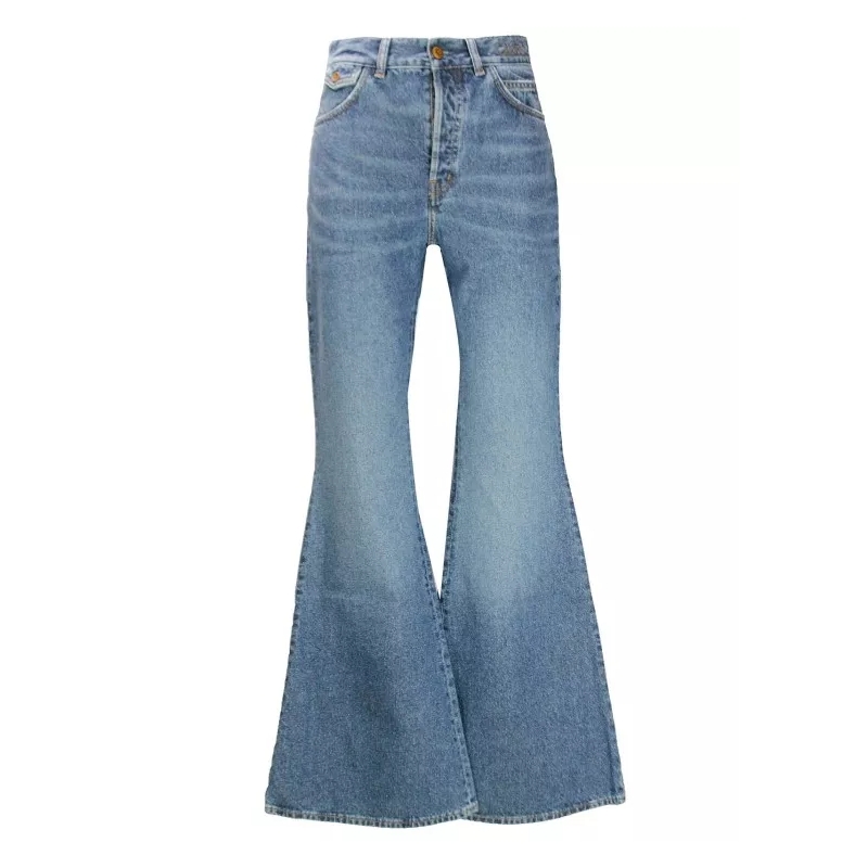 Chloé Jeans Wide Leg Denim Jeans Blue