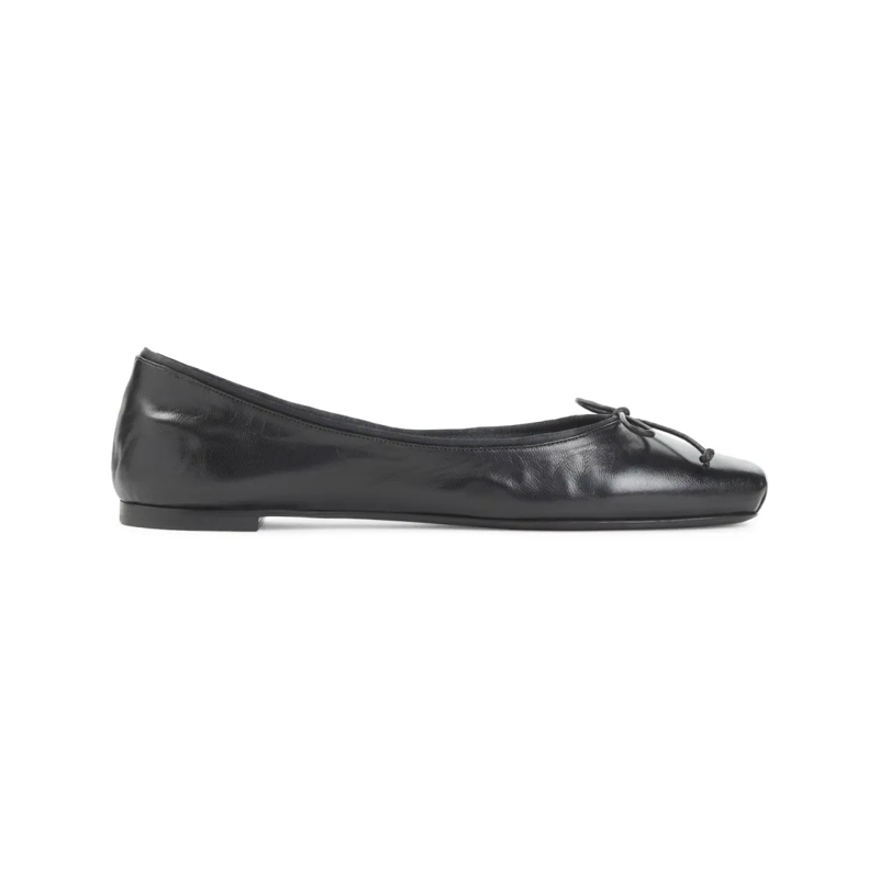Khaite Balletschoenen Black Ballerinas With Delicate Bow Detail Black