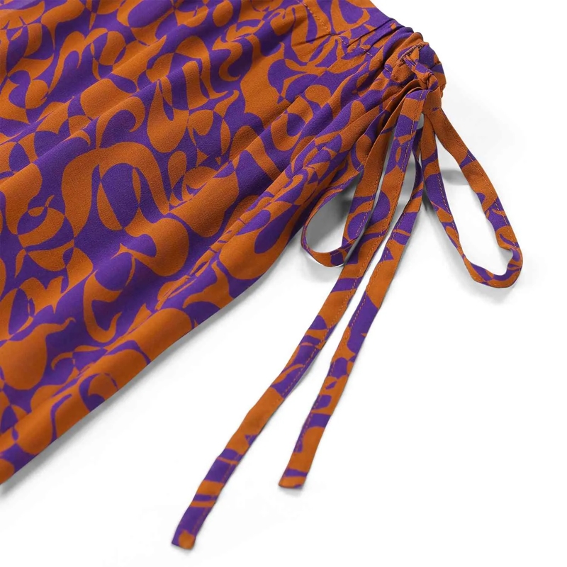 Dries Van Noten Maxirock Midirock Scotts mit Muster orange(Image 4)