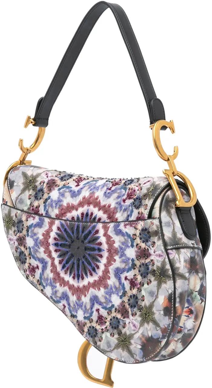 Thumbnail - Christian Dior Hobo Bags - 2019 Canvas Embroidered Kaleidiorscopic Saddle Bag - Gr. unisize - in Bunt - für Damen