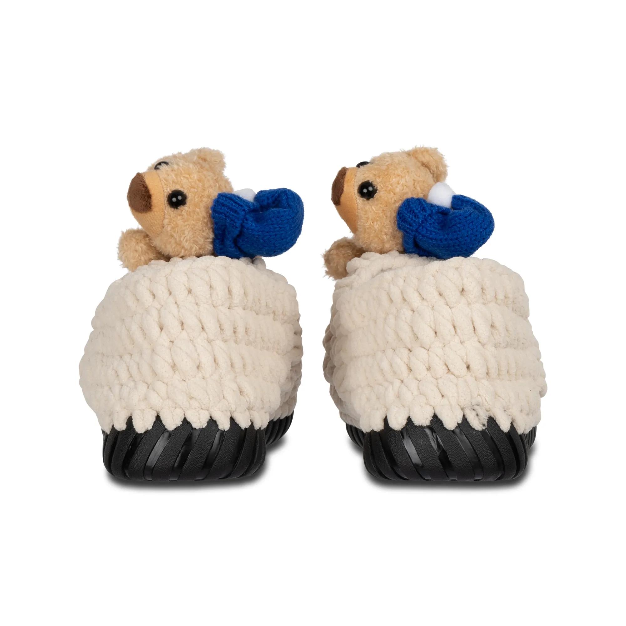 Thumbnail - UZURII Slipper & Pantoletten - Pantoffeln Pantoffel Teddy Bear - Gr. 37_38 - in Beige - für Damen