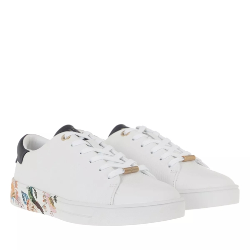 Ted Baker Azelea Decadence Printed Cupsole Trainer White lage-top sneaker