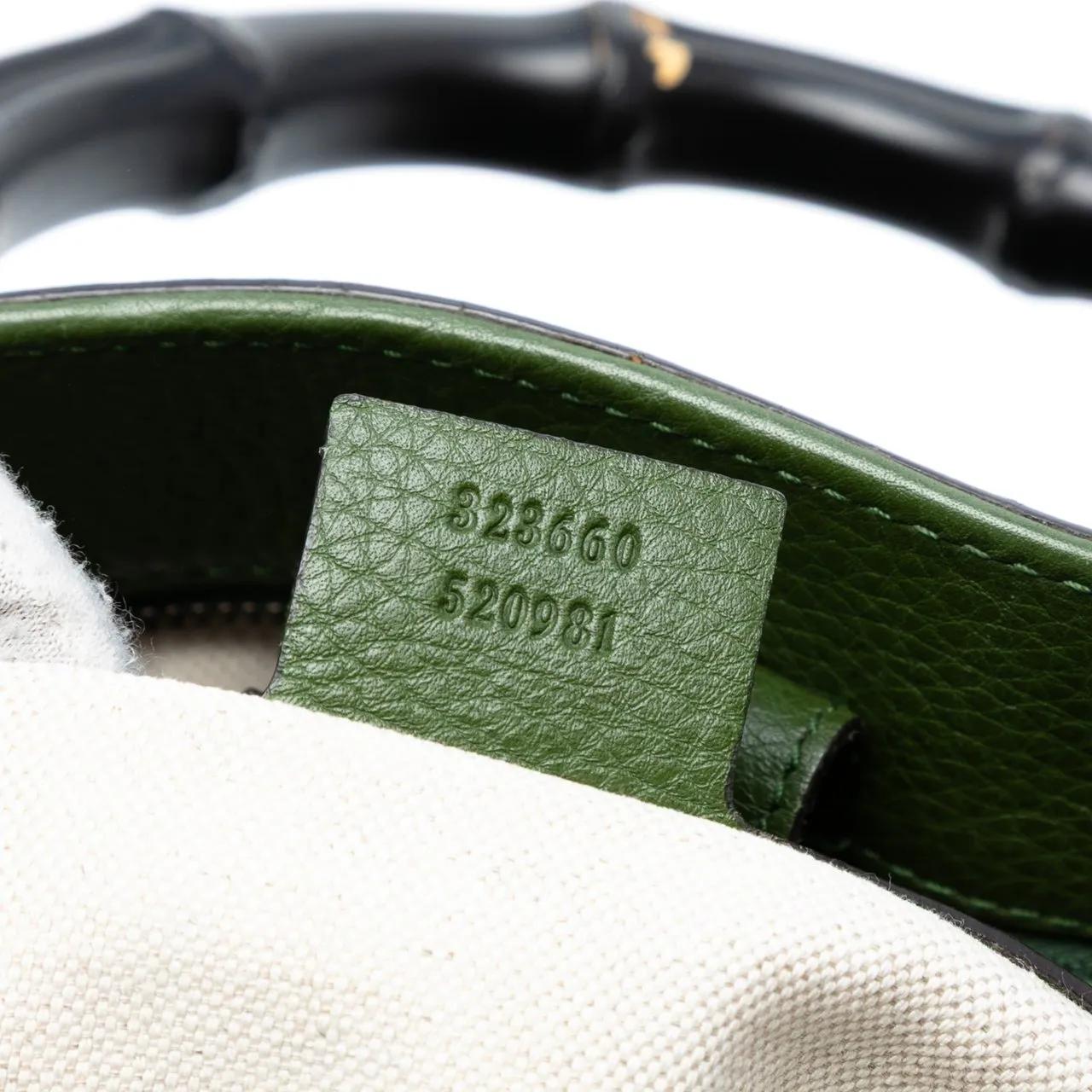 Thumbnail - Gucci Hobo Bags - Medium Calfskin Bamboo Shopper Satchel - Gr. unisize - in Grün - für Damen