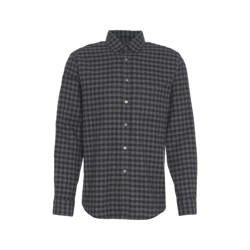 PORTUGUESE FLANNEL Overhemd Classic Checkered Flannel Shirt Grey