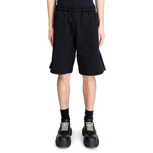 Vetements Kurze Hosen EMBROIDERED LOGO SHORTS BLACK schwarz