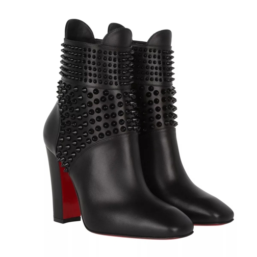 Christian Louboutin Praguoise 100 Leather Boot Black Ankle Boot
