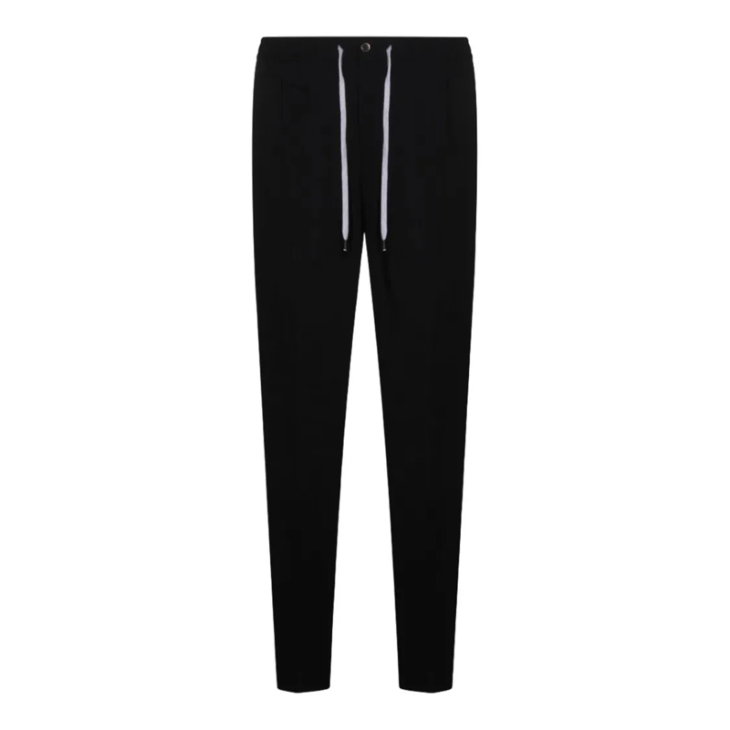 Pt Torino Pantalon de costume Tailored Black Trousers With Classic Minimalist De Black