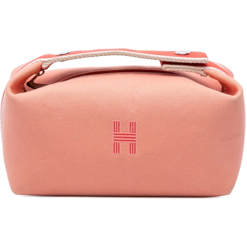 Hermès Nécessaire Small Canvas Bride A Brac Case rose