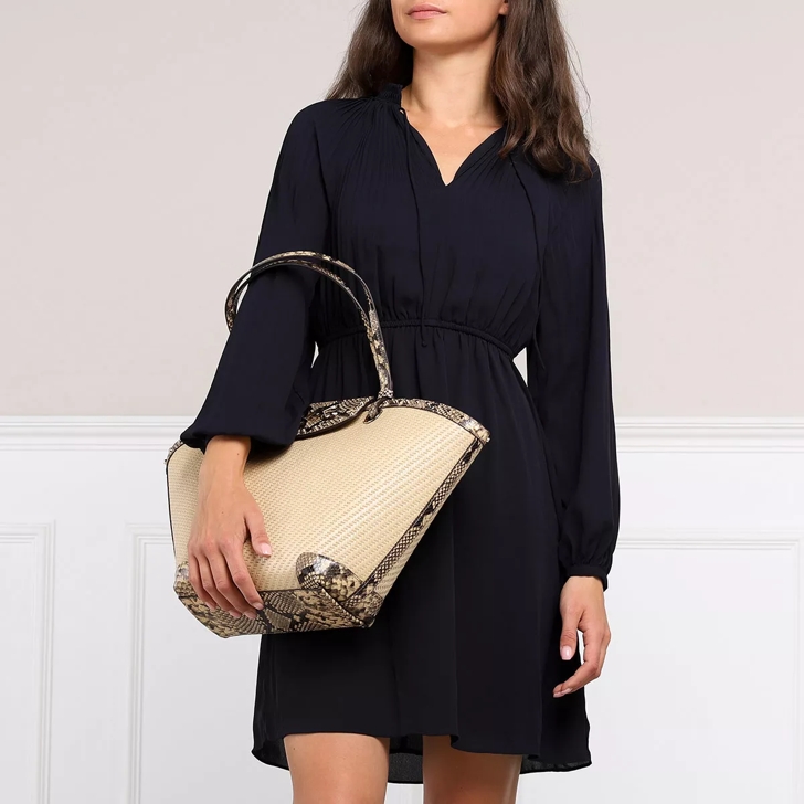 Michael Kors Izzy Medium Fan Tote Natural Sac panier