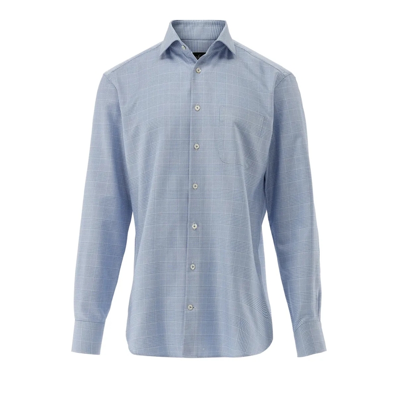 VAN LAACK Hemd Hemd Comfort Fit Karo blau