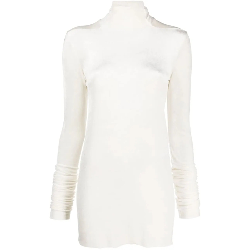 Rick Owens T-Shirt Lina Top Milk Velvet weiß