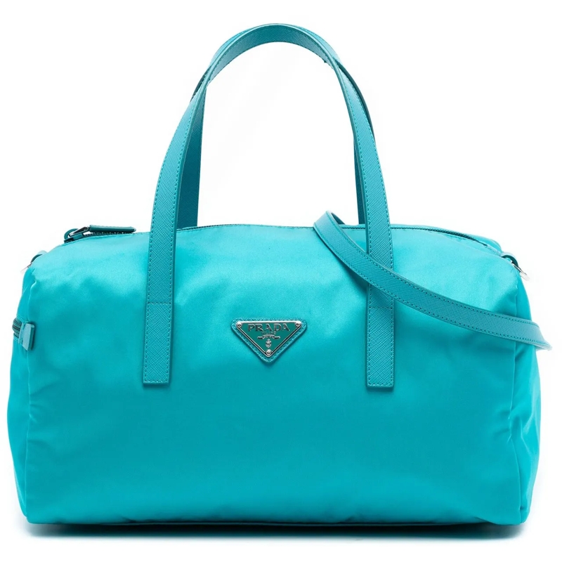 Prada Sac à bandoulière Tessuto Satchel blau