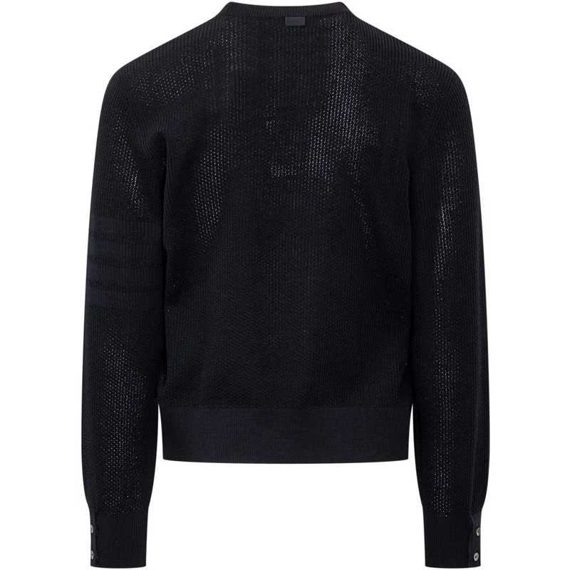 Thom Browne  Maglia 4Bar in Lana Vergine schwarz(Image 2)
