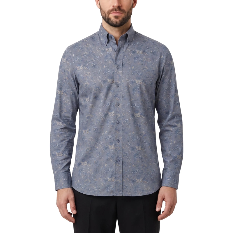 Etro Hemd Slim-Fit Hemd aus Baumwoll-Mix blau(Image 2)