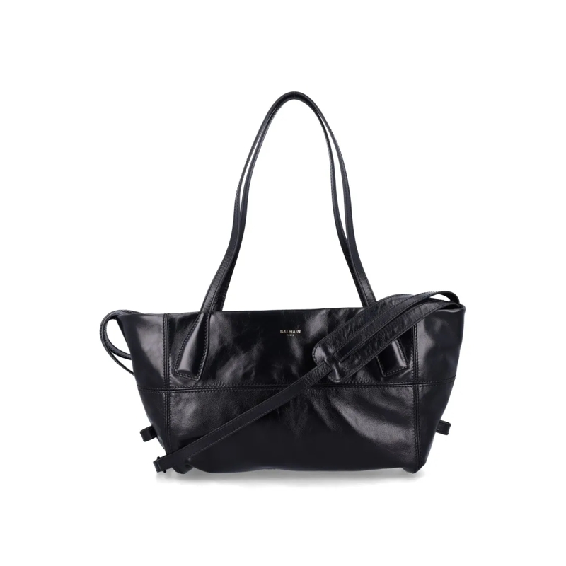 Balmain Fourre-tout Track Zip Tote Bag Black