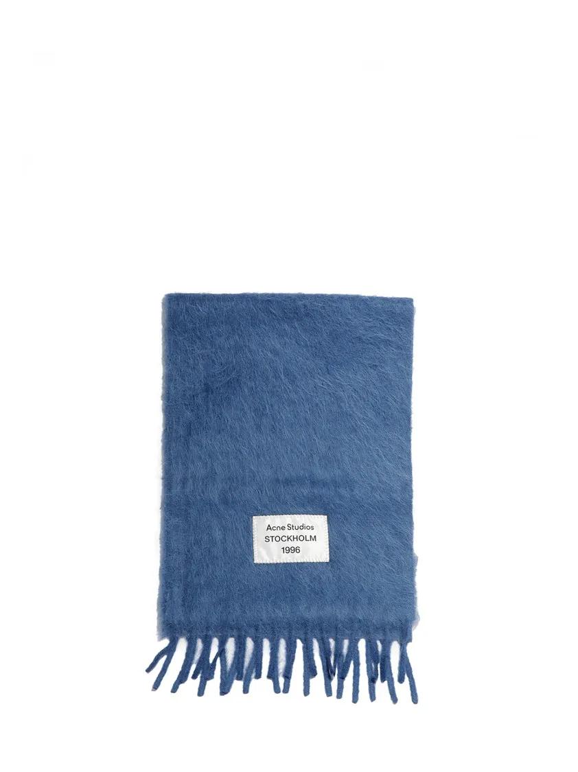 Acne Studios Tücher & Schals - Wool Blend Scarf With Fringes - Gr. unisize - in Blau - für Damen